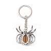 Spider Natural Tiger Eye Pendant Keychain KEYC-C015-01K-3