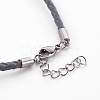 Braided Leather Cord Bracelet Making MAK-L018-05A-3