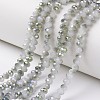 Electroplate Glass Beads Strands EGLA-A034-J8mm-S04-1