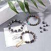 Electroplated Natural Lava Rock Beads G-NB0001-91B-2