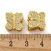 Rack Plating Brass Micro Pave Cubic Zirconia Beads KK-I718-42G-3