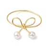 Shell Pearl Finger Ring RJEW-TA00124-1