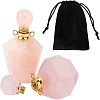 NBEADS Faceted Natural Gemstone Openable Perfume Bottle Pendants AJEW-NB0002-09-1