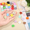 CHGCRAFT 40Pcs 20 Styles Rainbow Arch Food Grade Eco-Friendly Silicone Focal Beads SIL-CA0003-29-3