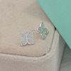 Sparkling Brass Micro Pave Cubic Zirconia Ear Studs EJEW-R071-22P-1