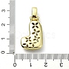 Brass Micro Pave Clear Cubic Zirconia Pendants KK-M279-01G-L-3