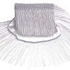 10 Yards Polyester Fringe Lace Trims OCOR-WH0080-97B-1
