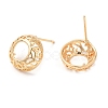 Brass Stud Earrings KK-K333-43G-2