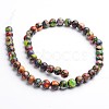 Dyed Natural Imperial Jasper Round Bead Strands G-M274-06-10mm-2