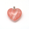 Heart Natural & Synthetic Mixed Stone Pendants G-Q355-M-5