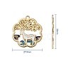 Golden Plated Alloy Enamel Pendants ENAM-CJ0001-62-2