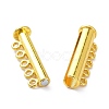 Brass Magnetic Slide Lock Clasps KK-XCP0001-32G-4