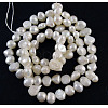 Grade A Natural Cultured Freshwater Pearl Beads Strands X-SPDA002Y-1-2