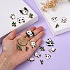 32Pcs 8 Style Alloy Enamel Pendants ENAM-SZ0002-54-3