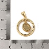 Brass Micro Pave Clear Cubic Zirconia Pendants KK-R162-085G-3