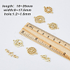 HOBBIEASY 42Pcs 7 Style Alloy Connector Charms FIND-HY0001-58-2