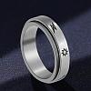 Sun & Cloud & Bolt Lightning Alloy Rotating Finger Ring PW-WG83216-04-3