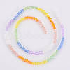 Transparent 7 Colors Electroplate Glass Beads Strands X-EGLA-T020-09-1
