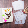 Flower and Bird Theme/Starry Sky CRASPIRE Plastic Painting Stencils DIY-CP0001-23-6