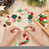 HOBBIESAY 43Pcs 17 Style Christmas Theme Silicone Beads and Wooden Beads SIL-HY0001-24-5