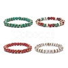 Glass Beaded Strech Bracelets for Women BJEW-JB09350-1
