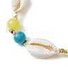 Cowrie Shell and Gemstone Beads Anklets AJEW-AN00594-3