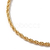 Rack Plating Brass Rope Chain Bracelet for Women BJEW-C020-11B-G-2