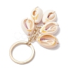 Glass with Iron with Natural Cowrie Shell Keychain KEYC-JKC00942-5