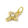 Brass Micro Pave Cubic Zirconia Charms KK-M283-20E-01-2