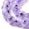 Handmade Evil Eye Lampwork Round Bead Strands LAMP-L055-6mm-26-4