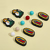 CHGCRAFT 36Pcs 6 Style Food Grade Eco-Friendly Silicone Beads SIL-CA0002-05-3