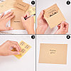 Kraft Paper Thank You Greeting Cards and Kraft Paper Envelopes DIY-PH0019-92-3