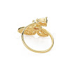 Clear Cubic Zirconia Butterfly Cuff Ring RJEW-N035-083-NF-2