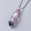 Natural Gemstone Perfume Bottle Pendant Necklaces NJEW-F251-09P-4