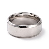 Non-Tarnish 201 Stainless Steel Plain Band Ring for Women RJEW-I089-13P-2