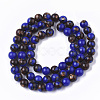 Assembled Bronzite and Natural Lapis Lazuli Beads Strands G-S366-026B-2