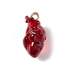 Transparent Resin Pendants RESI-E028-01G-M-2