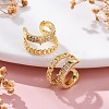 Rack Plating Brass Micro Pave Clear Cubic Zirconia Cuff Earrings EJEW-H147-14G-3