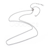 Adjustable 304 Stainless Steel Slider Necklaces MAK-L026-08A-P-1