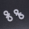 Plastic Curtain Hanger Double Hooks FIND-WH0082-81-2