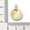 Moon Theme Brass Micro Pave Clear Cubic Zirconia Pendants KK-H475-57G-14-3