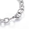 304 Stainless Steel Charm Bracelets BJEW-G544-04P-4