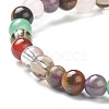 Natural Mixed Wealth Stone Beaded Stretch Bracelets BJEW-D446-B-39-3