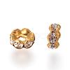 Brass Rhinestone Spacer Beads RB-A014-L8mm-01C-2