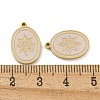 316 Surgical Stainless Steel Enamel Pendants STAS-M073-08G-3