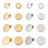 32Pcs 8 Styles 201 Stainless Steel Stud Earring Findings STAS-TA0001-93-10