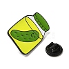 Pickled Cucumber Jar Zinc Alloy Enamel Brooch JEWB-C027-01EB-3