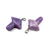 Natural Amethyst Pendants G-R480-02L-3