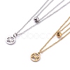 304 Stainless Steel Double Layer Necklaces NJEW-F280-01-1