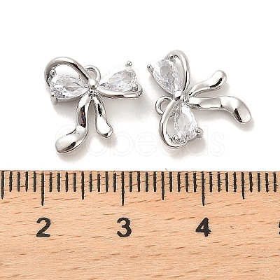 Brass Glass Charms KK-C054-17P-1